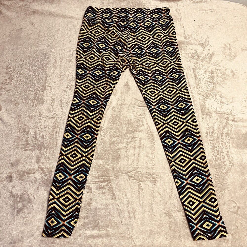 LulaRoe  Leggings Women’s Tall &Curvy Geometric Art To Wear Halloween Multicolor